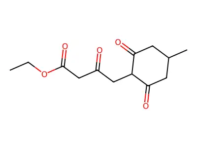 Ethyl 4-(4-methyl-2,6-dioxocyclohexyl)-3-oxobutanoate structure