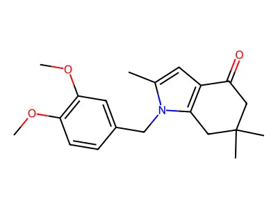 1-[(3,4-Dimethoxyphenyl)methyl]-2,6,6-trimethyl-5,7-dihydroindol-4-one structure