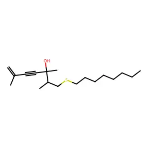 6-Hepten-4-yn-3-ol, 1-(octylthio)-2,3,6-trimethyl- structure