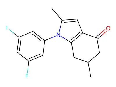 1-(3,5-Difluorophenyl)-2,6-dimethyl-5,6,7-trihydroindol-4-one structure