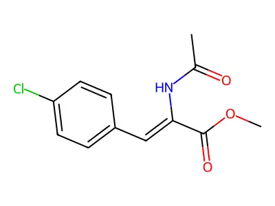 Methyl 2-acetamido-3-(4-chlorophenyl)prop-2-enoate structure