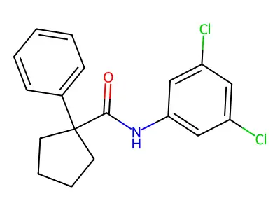 N-(3,5-dichlorophenyl)-1-phenylcyclopentane-1-carboxamide structure