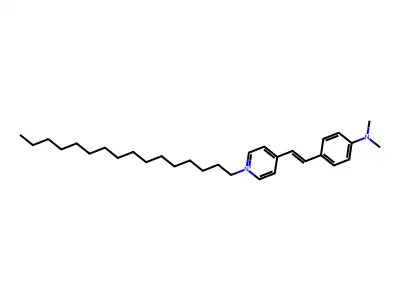 4-[2-(1-hexadecylpyridin-1-ium-4-yl)ethenyl]-N,N-dimethylaniline structure