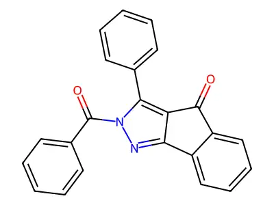 3-Phenyl-2-(phenylcarbonyl)indeno[3,2-C]pyrazol-4-one structure