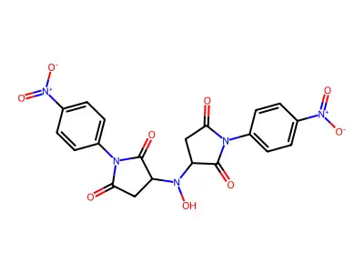 3,3'-(Hydroxyimino)bis[1-(4-nitrophenyl)pyrrolidine-2,5-dione] structure