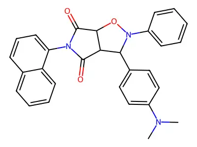 3-[4-(dimethylamino)phenyl]-5-(naphthalen-1-yl)-2-phenyldihydro-2H-pyrrolo[3,4-d][1,2]oxazole-4,6(3H,5H)-dione structure
