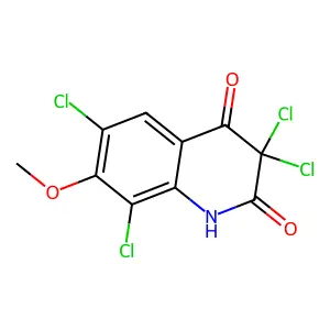 3,3,6,8-tetrachloro-7-methoxy-1H-quinoline-2,4-dione structure