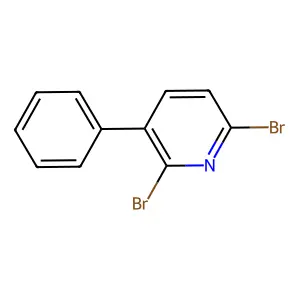 2,6-Dibromo-3-phenylpyridine structure