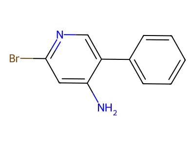 2-Bromo-5-phenyl-4-pyridinamine structure