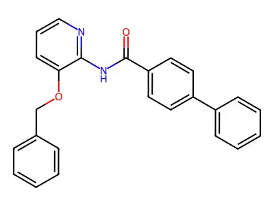 4-phenyl-N-(3-phenylmethoxypyridin-2-yl)benzamide structure