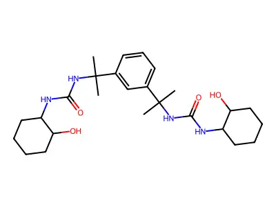 1-(2-Hydroxycyclohexyl)-3-{2-[3-(2-{[(2-hydroxycyclohexyl)carbamoyl]-amino}propan-2-yl)phenyl]propan-2-yl}urea structure