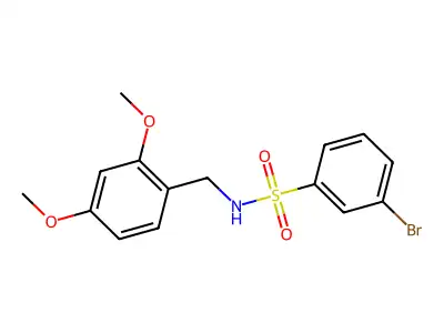 3-bromo-N-(2,4-dimethoxybenzyl)benzenesulfonamide structure