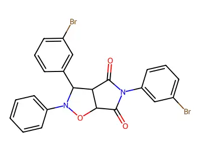 3,5-bis(3-bromophenyl)-2-phenyldihydro-2H-pyrrolo[3,4-d][1,2]oxazole-4,6(3H,5H)-dione structure