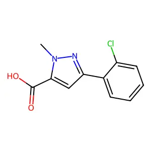 3-(2-chlorophenyl)-1-methyl-1H-pyrazole-5-carboxylic acid structure