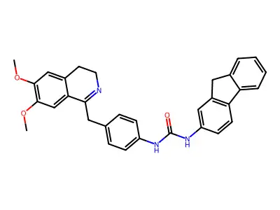 1-(4-((6,7-DIMETHOXY(3,4-DIHYDROISOQUINOLYL))METHYL)PHENYL)-3-(FLUOREN-2-YL)UREA structure