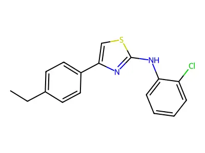N-(2-chlorophenyl)-4-(4-ethylphenyl)-1,3-thiazol-2-amine structure