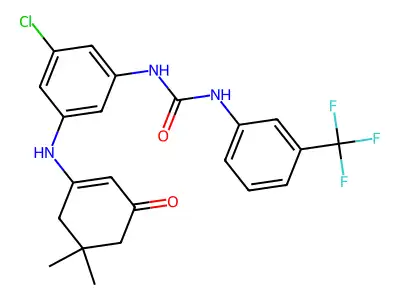 C22H21ClF3N3O2 structure