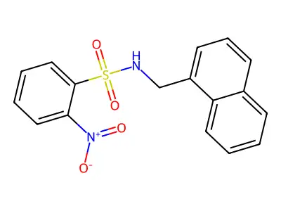 (Naphthylmethyl)((2-nitrophenyl)sulfonyl)amine structure