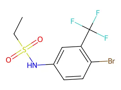 N-[4-bromo-3-(trifluoromethyl)phenyl]ethanesulfonamide structure