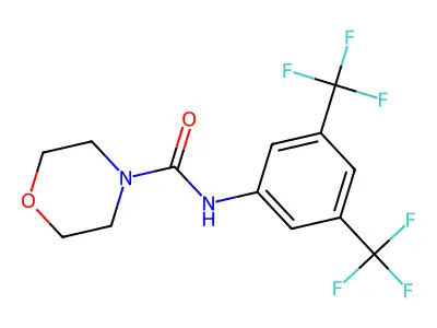 N-[3,5-bis(trifluoromethyl)phenyl]morpholine-4-carboxamide structure