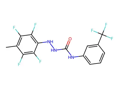 1-(2,3,5,6-TETRAFLUORO-4-METHYLPHENYL)-4-(3-(TRIFLUOROMETHYL)PHENYL)SEMICARBAZIDE structure