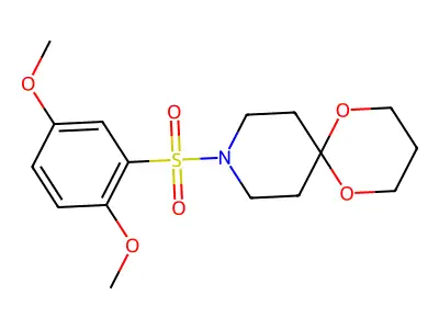 9-((2,5-Dimethoxyphenyl)sulfonyl)-1,5-dioxa-9-azaspiro[5.5]undecane structure
