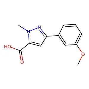3-(3-methoxyphenyl)-1-methyl-1H-pyrazole-5-carboxylic acid structure