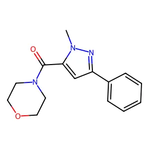 (2-Methyl-5-phenylpyrazol-3-yl)-morpholin-4-ylmethanone structure