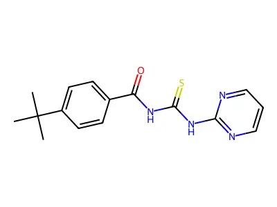 4-tert-butyl-N-(pyrimidin-2-ylcarbamothioyl)benzamide structure