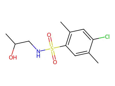 4-chloro-N-(2-hydroxypropyl)-2,5-dimethylbenzenesulfonamide structure