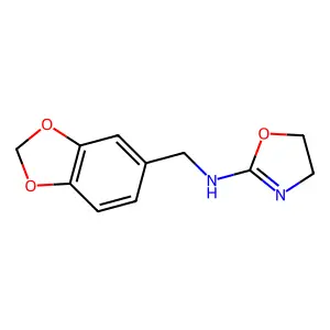 Piperonylamine, N-(2-oxazolin-2-yl)- structure