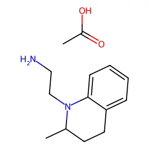 Acetic acid--2-(2-methyl-3,4-dihydroquinolin-1(2H)-yl)ethan-1-amine (1/1) structure