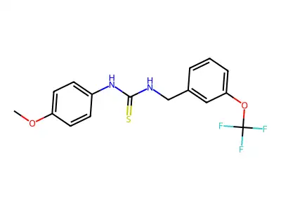1-(4-Methoxyphenyl)-3-{[3-(trifluoromethoxy)phenyl]methyl}thiourea structure
