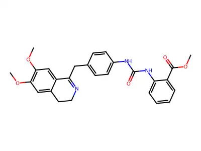 METHYL 2-((N-(4-((6,7-DIMETHOXY-3,4-DIHYDROISOQUINOLYL)METHYL)PHENYL)CARBAMOYL)AMINO)BENZOATE structure