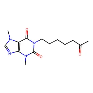 1-(6'-Oxoheptyl)-3,7-dimethylxanthine structure