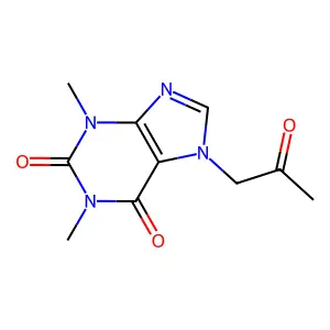 1,3-dimethyl-7-(2-oxopropyl)-3,7-dihydro-1H-purine-2,6-dione structure