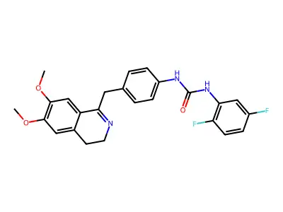 3-(2,5-DIFLUOROPHENYL)-1-(4-((6,7-DIMETHOXY(3,4-DIHYDROISOQUINOLYL))METHYL)PHENYL)UREA structure