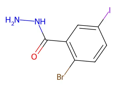 2-Bromo-5-iodobenzhydrazide structure