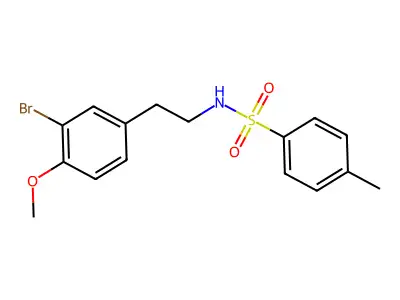 N-[2-(3-bromo-4-methoxyphenyl)ethyl]-4-methylbenzenesulfonamide structure
