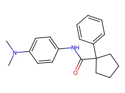 N-(4-(Dimethylamino)phenyl)(phenylcyclopentyl)formamide structure