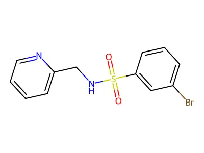 3-bromo-N-(pyridin-2-ylmethyl)benzenesulfonamide structure