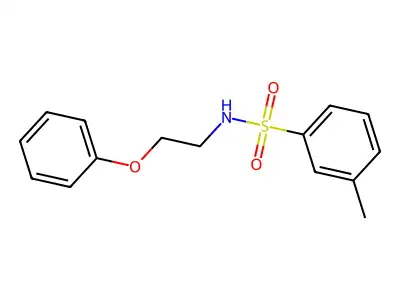 3-methyl-N-(2-phenoxyethyl)benzenesulfonamide structure