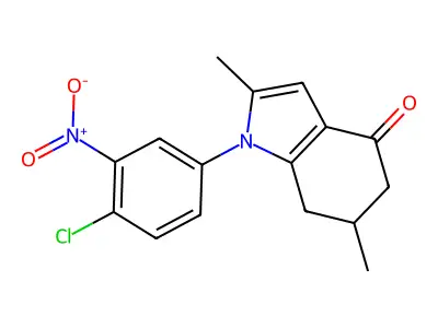 1-(4-Chloro-3-nitrophenyl)-2,6-dimethyl-5,6,7-trihydroindol-4-one structure