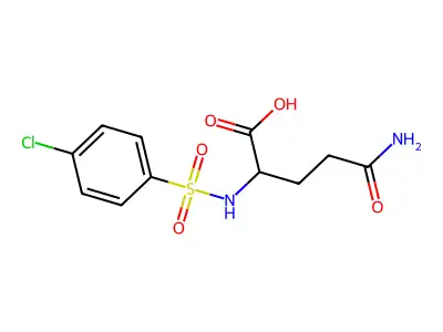 4-Carbamoyl-2-(4-chlorobenzenesulfonamido)butanoic acid structure