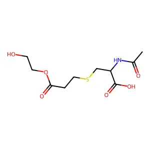 L-Cysteine, N-acetyl-S-(3-(2-hydroxyethoxy)-3-oxopropyl)- structure