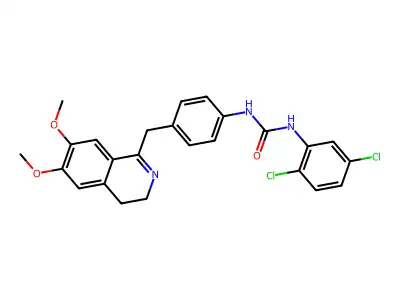 3-(2,5-DICHLOROPHENYL)-1-(4-((6,7-DIMETHOXY(3,4-DIHYDROISOQUINOLYL))METHYL)PHENYL)UREA structure