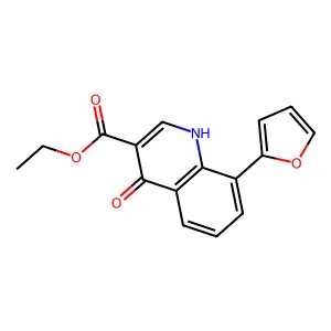 Ethyl8-(furan-2-yl)-4-hydroxyquinoline-3-carboxylate structure