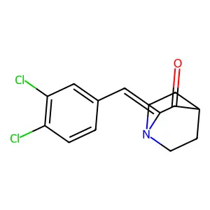 (2E)-2-[(3,4-dichlorophenyl)methylidene]-1-azabicyclo[2.2.2]octan-3-one structure