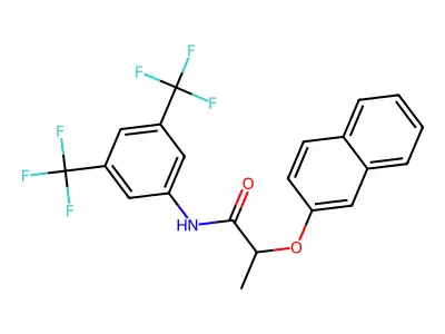 N-(3,5-Bis(trifluoromethyl)phenyl)-2-(2-naphthyloxy)propanamide structure