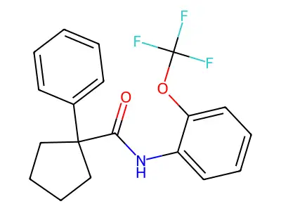 1-phenyl-N-[2-(trifluoromethoxy)phenyl]cyclopentane-1-carboxamide structure